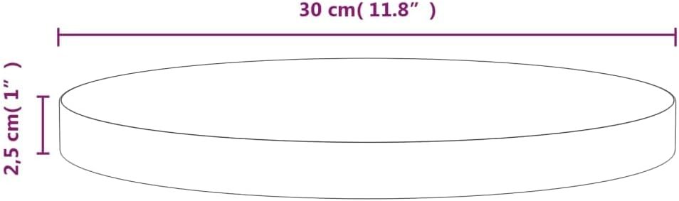 GOLINPEILO Round Table Top Solid Pine Wood, Replacement Table Top for Dining Table, Coffee Table, Home, Office, White Ø11.8"x1" Solid Wood Pine -677