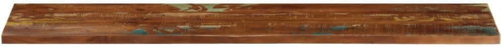Recycled Solid Wood Rettangolare Tabletop 140 x 20 x 2,5 cm - Ideal for Desks & Dining Tables, Durable & Eco-Friendly Surface - 371017