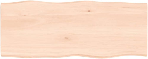 Homgoday 100 x 40 cm Solid Oak Table Top, Raw Edge, Replacement Coffee Table, Dining Table, Desk Surface - Durevole, Versatile Wood Board for Home & Office Use