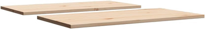 vidaXL Table Tops 2 pcs 80x40x1.7 cm Rectangular Solid Pine Wood - Rustic Wooden Tops for Dining Areas or Commercial Use - Easy-to-Clean and Unique Variations