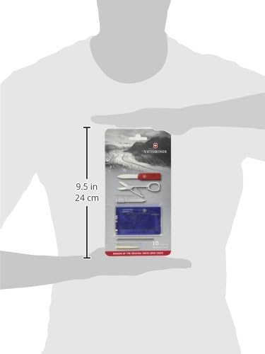 Victorinox Swiss Card Classic Transparent Blue Multi-tool Card, ABS/Cellidor Handle, 82mm x 55mm x 4mm, 26g, 10 Functions