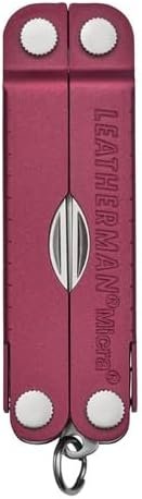 LEATHERMAN, Micra, Keychain Multi-Tool with Grooming Tools, Mini Pocketknife for Everyday Carry (EDC), Hobbies & Outdoors, Built in The USA, Black Cherry