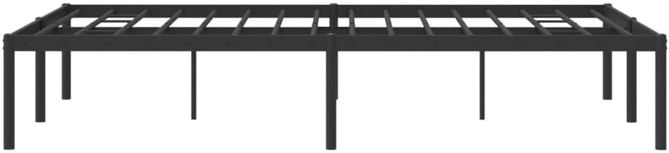 TALCUS Small Double Bed Metal Furniture Set 120 x 190 cm Black