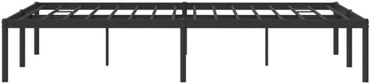TALCUS Small Double Bed Metal Furniture Set 120 x 190 cm Black