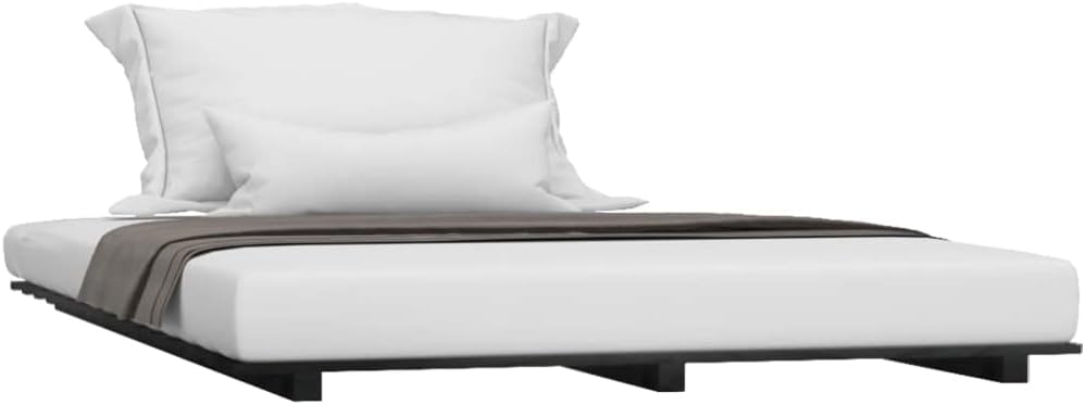 Lechnical Giroletto Nero 150x200 cm in Legno Massello di Pino,Mobili,Letti e Accessori,Letti e telai per Letti