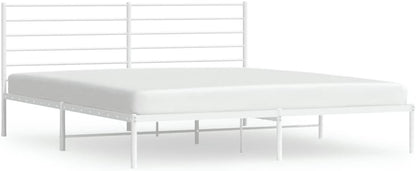 Lechnical Giroletto con Testiera Metallo Bianco 183x213 cm,Mobili,Letti e Accessori,Letti e telai per Letti