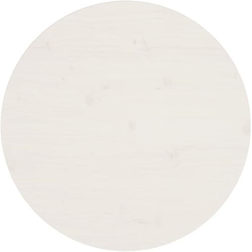 'vidaXL Solid Pinewood Round Table Top - White, Perfect for Dining Room, Kitchen Table; Durable & Easy to Clean (60x2.5 cm)