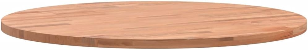 Solid Beech Wood Round Tabletop Ø50 x 1,5 cm, Dining Table Board, Desk Surface, Kitchen Countertop, Durable and Stylish - Perfect for Home & Office Use