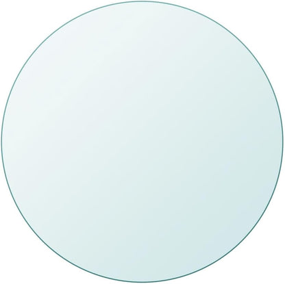 vidaXL Table Top Tempered Glass Round 800mm Replacement Tabletop Accessory