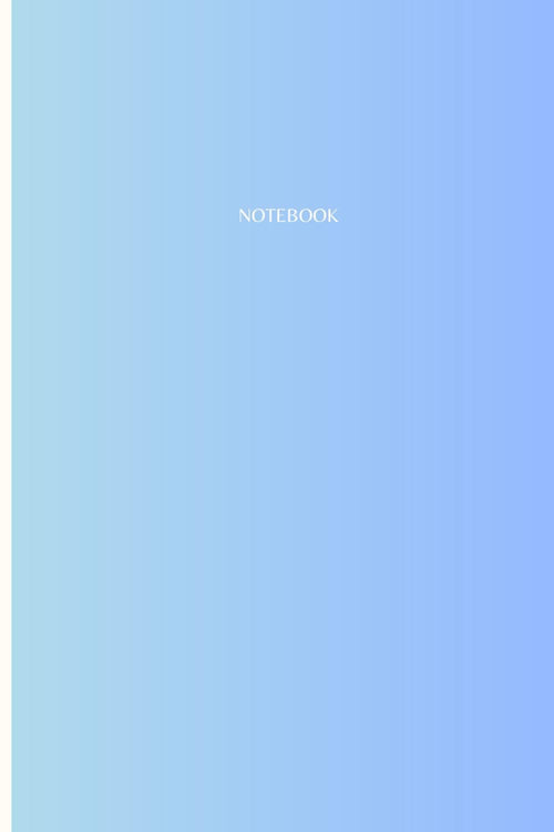 Notebook: Classic Simple Mint to Sky Gradient Notebook: Journal 120 Pages, College Ruled Lined Interior, For Office, For School, For Work, For Personal