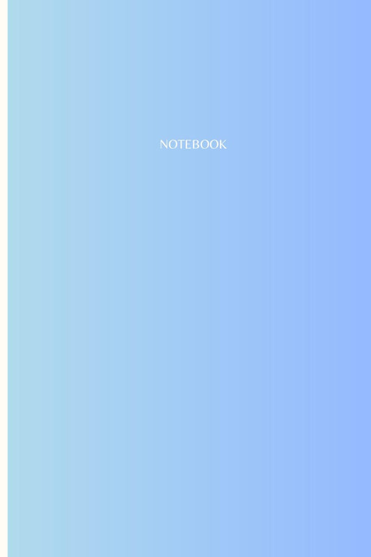 Notebook: Classic Simple Mint to Sky Gradient Notebook: Journal 120 Pages, College Ruled Lined Interior, For Office, For School, For Work, For Personal