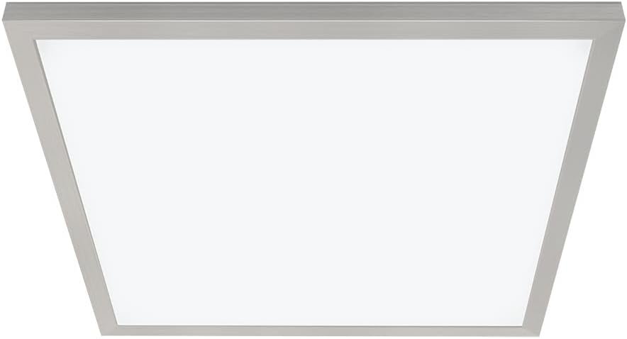 Good Earth Lighting 24in Smart Direct Wire LED Flat Panel Ceiling Light Fixture in Brushed Nickel, 4000 Lumens Wi-Fi & Bluetooth Capable, Fully Selectable White Light Settings from 2700K to 6500K