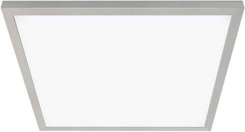 Good Earth Lighting 24in Smart Direct Wire LED Flat Panel Ceiling Light Fixture in Brushed Nickel, 4000 Lumens Wi-Fi & Bluetooth Capable, Fully Selectable White Light Settings from 2700K to 6500K