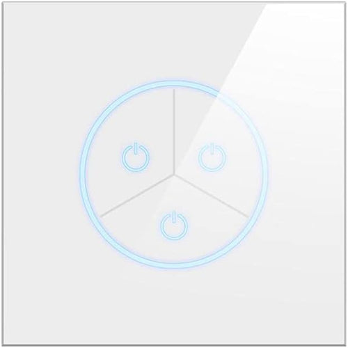 GBYUHAIJUN Interruttore Smart,Interruttore Touch 1/2/3 Gang Wall Light Switch Switch Smart Lighting(White,3GANG_1_110-250V)