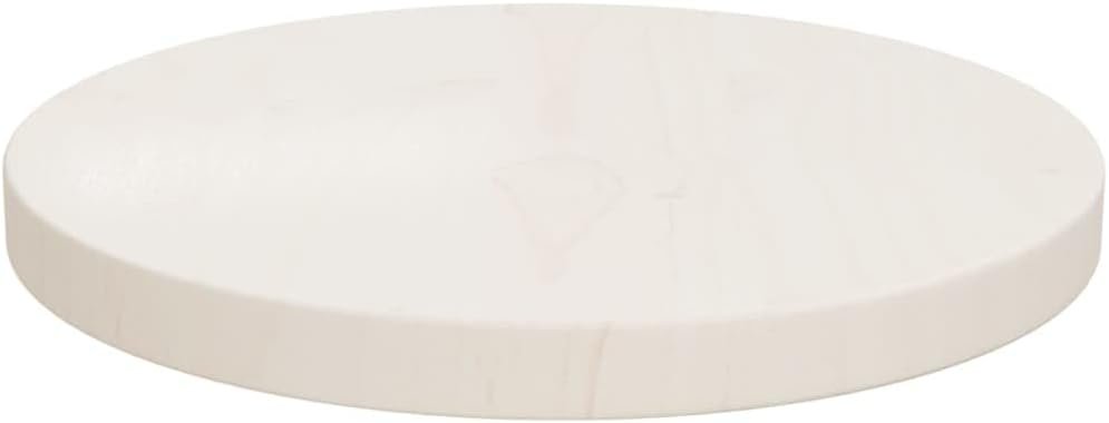GOLINPEILO Round Table Top Solid Pine Wood, Replacement Table Top for Dining Table, Coffee Table, Home, Office, White Ø11.8"x1" Solid Wood Pine -677