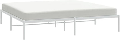TALCUS Set di mobili - Struttura letto in metallo bianco 200x200 cm