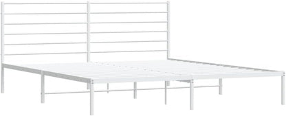 Lechnical Giroletto con Testiera Metallo Bianco 183x213 cm,Mobili,Letti e Accessori,Letti e telai per Letti