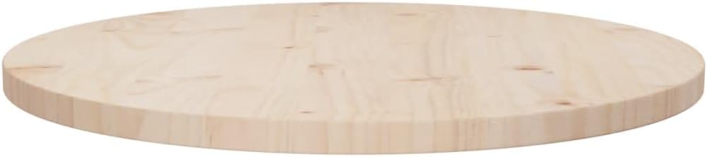 Solid Pine Wood Round Tabletop Ø60 x 2.5cm - Durable Dining, Coffee & Garden Table Surface - Perfect for Home Decor & Outdoor Use