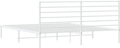 Lechnical Giroletto con Testiera Metallo Bianco 183x213 cm,Mobili,Letti e Accessori,Letti e telai per Letti