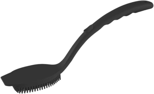 FRCOLOR Long Handle Silicone Cleaning Brush for Pots and Dishes Durable Kitchen Scrubber with Comfortable