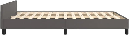 JUNZAI Giroletto con Testiera Grigio 140x200 cm in Similpelle,Mobili,Letti e Accessori,Letti e telai per Letti