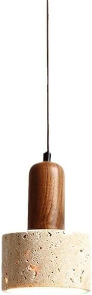 YPDTSNGV Simple Creative Bedroom Bedside Chandelier Wabi-sabi Style Yellow Travertine Bar Living Room Premium Feeling Pendant Light Dining Room Ambience Decorative Ceiling Light Fixture