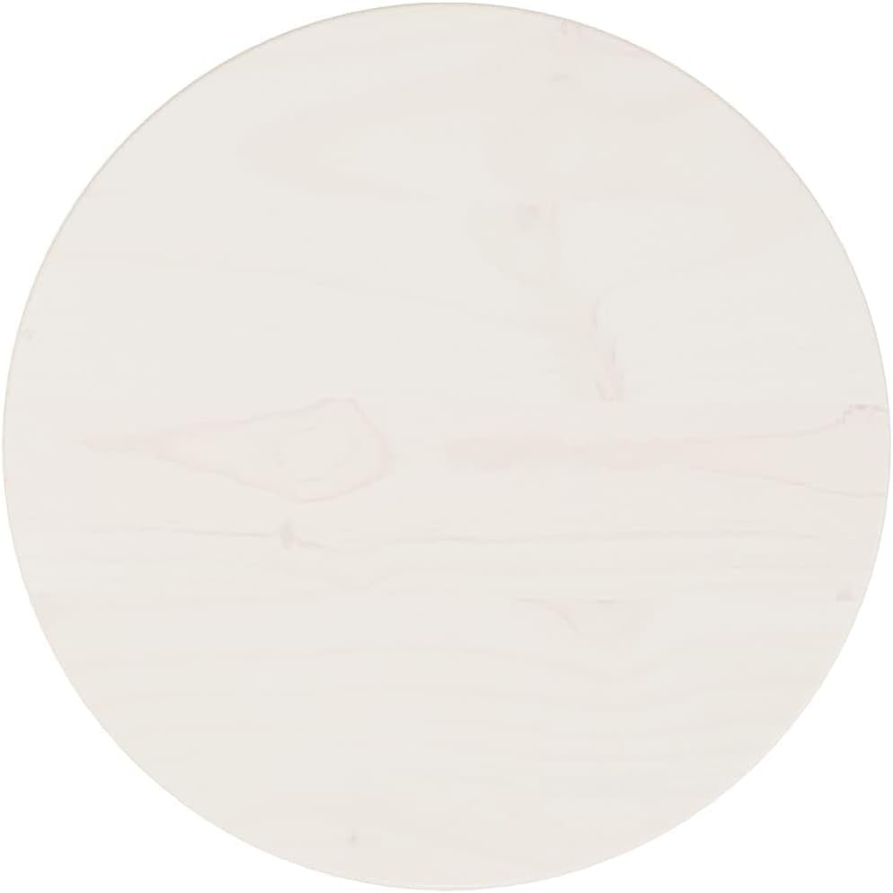 GOLINPEILO Round Table Top Solid Pine Wood, Replacement Table Top for Dining Table, Coffee Table, Home, Office, White Ø11.8"x1" Solid Wood Pine -677