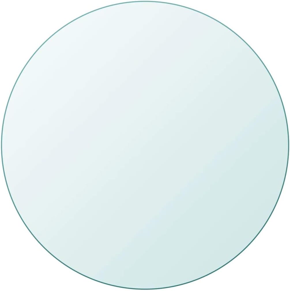 Round Tempered Glass Tabletop 900 mm - Ideal for Dining, Center, and Garden Tables - Durevole, Safe Crystal Surface for Desks and Home Decor