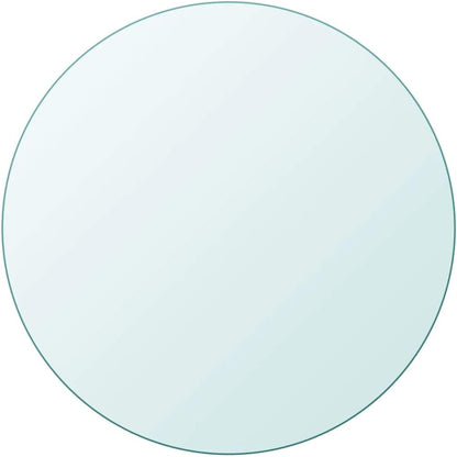 Round Tempered Glass Tabletop 900 mm - Ideal for Dining, Center, and Garden Tables - Durevole, Safe Crystal Surface for Desks and Home Decor