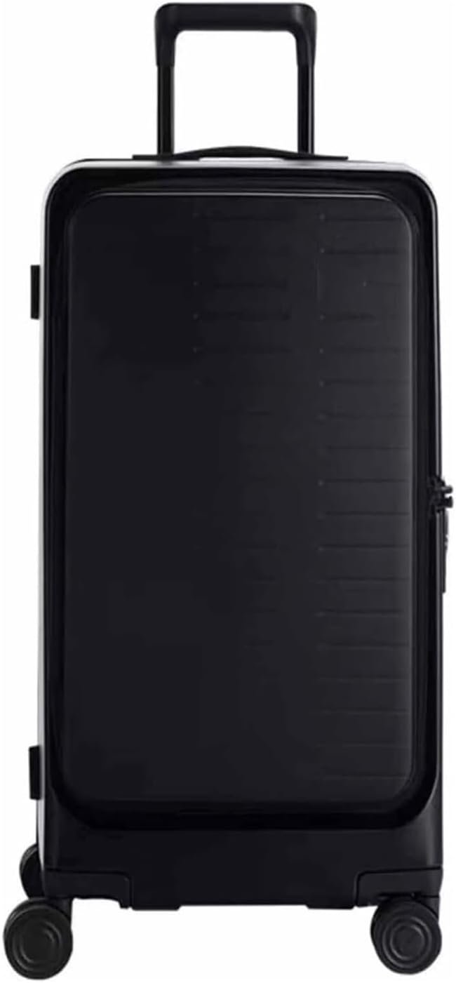 Suitcases Suitcases with Wheels Large-Capacity Aluminum Frame Luggage Security TSA Combination Lock Carry On Luggage Drop-Proof Suitcase Travel(Color:Black)
