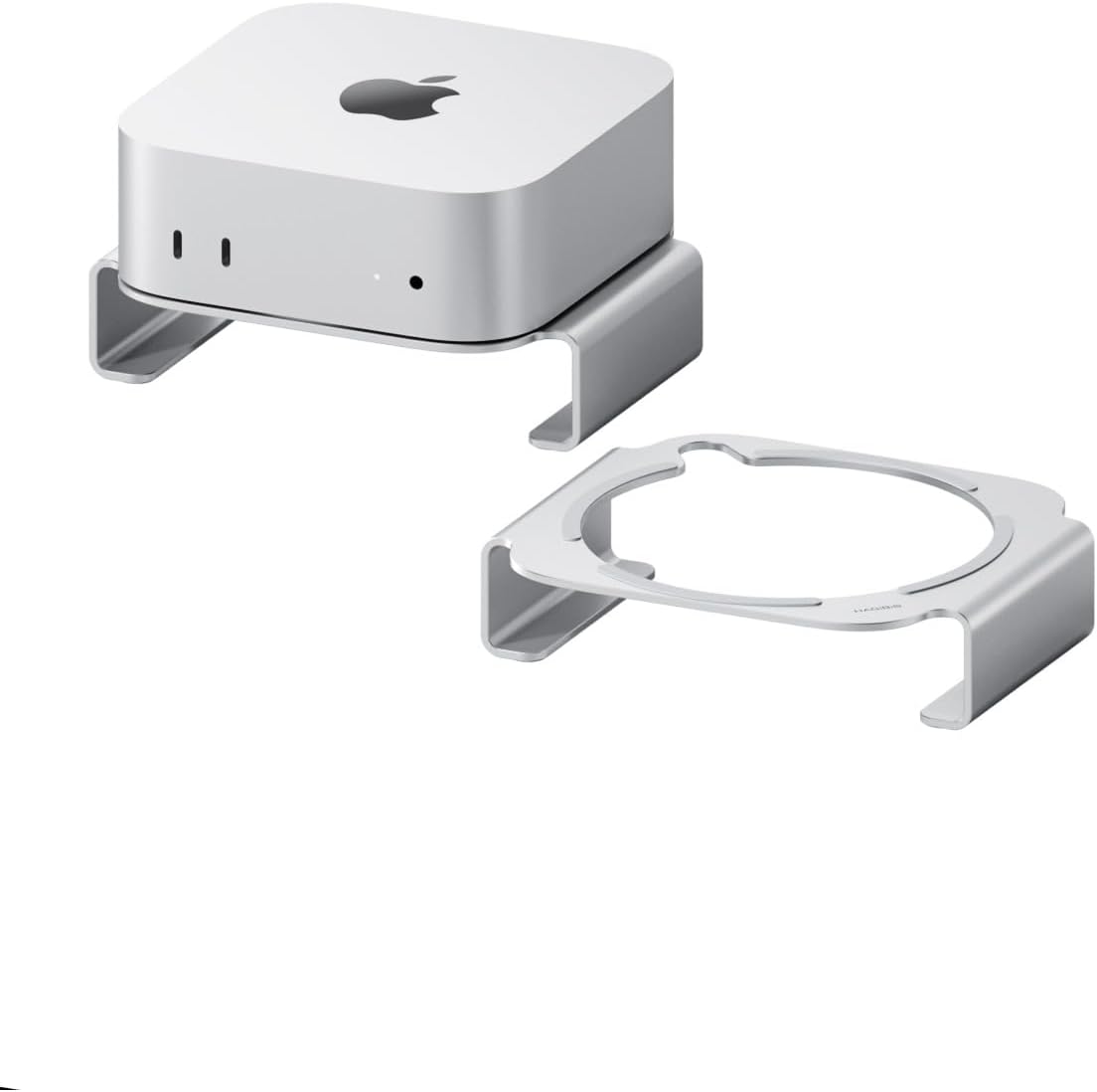 Hagibis Mac Mini M4 Stand - Aluminum Alloy Mount for Mac Mini M4/Pro 2024, Ventilation Heat Dissipation Cooling Desktop Holder Accessories (MMS03)