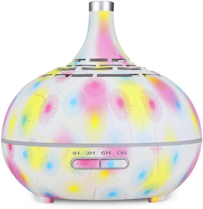 400ml Wood Grain Air Humidifier Remote Control Aroma Essential Oil Difuser Ultrasonic Cool Mist Maker Aromatherapy for Office Home Car (C)