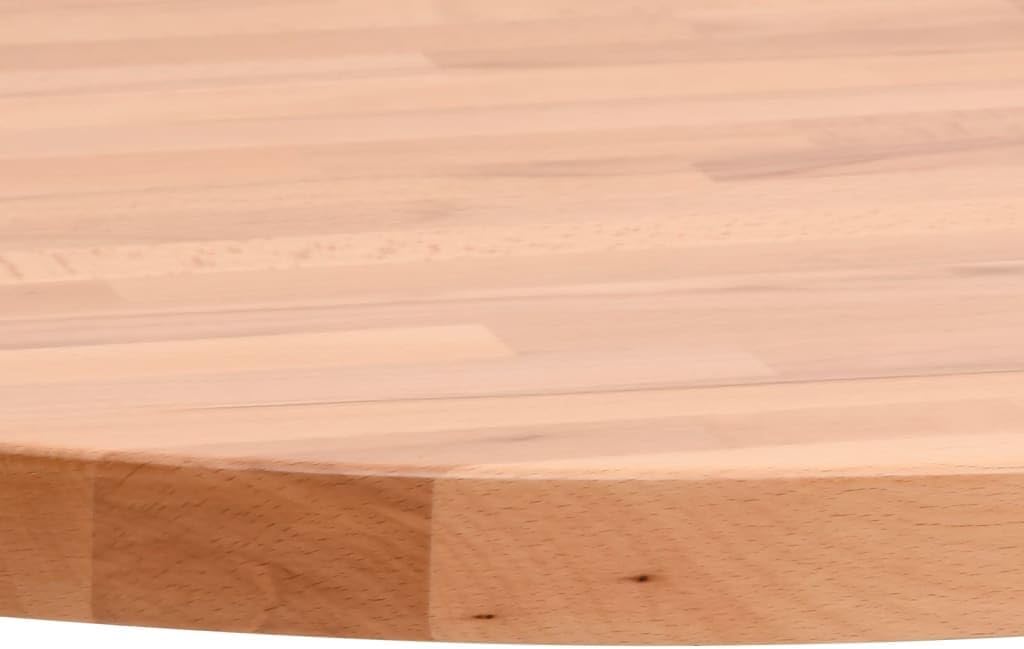 Solid Beech Wood Round Tabletop Ø50 x 1,5 cm, Dining Table Board, Desk Surface, Kitchen Countertop, Durable and Stylish - Perfect for Home & Office Use