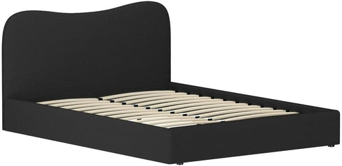 Artiss Bed Frame Queen Size Mattress Base Wooden Platform Boucle Black DARA