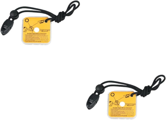POPETPOP Pcs Signal Mirror for Outdoor Activities Transmission Range Reflective for Emergency Camping Skiing