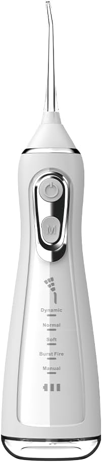 Dental Water Flosser by A Good Thing, 5 Modes, 8 Nozzles, 300ml Tank, Type-C Charger, Tongue Cleaner, Teeth Flossers, Travel Bag, IPX7 Waterproof for Portable Oral Care
