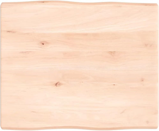 Solid Oak Table Top 60 x 50 cm – Unfinished Wood Replacement for Kitchen Coffee Table, Dining Table, Desk, Gold Countertop – Perfect for DIY Home Projects