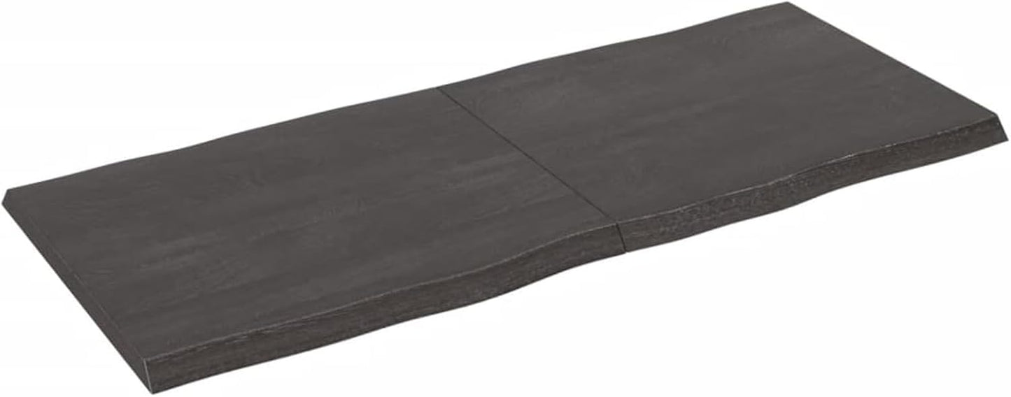 Solid Wood Tabletop, Dark Brown, 140 x 60 x (2-4) cm, Live Edge, Replacement for Coffee Table, Kitchen Dining Table, Desktop Surface, Durable and Stylish