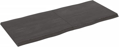 Solid Wood Tabletop, Dark Brown, 140 x 60 x (2-4) cm, Live Edge, Replacement for Coffee Table, Kitchen Dining Table, Desktop Surface, Durable and Stylish