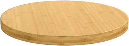 Round Bamboo Dining Table Top Replacement, 90 x 4 cm, Commercial Use, Coffee Table for Restaurants, Hotels & Desks, Brown Bamboo Surface