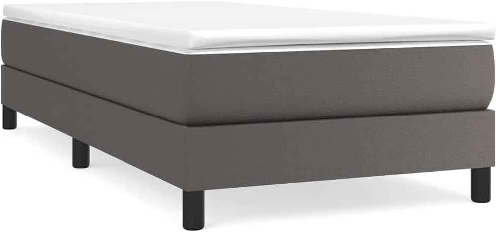 Lechnical Giroletto a Molle Grigio 90x190 cm in Similpelle,Mobili,Letti e Accessori,Letti e telai per Letti