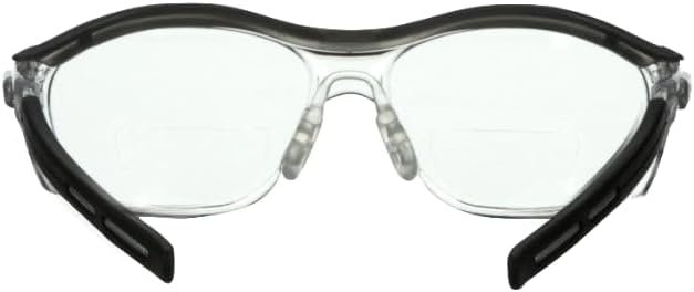 3M Reader Safety Glasses, 2.0 Diopter, Black Frame, Clear Lens
