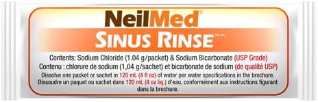 Neilmed's Sinus Rinse, Pediatric, Complete Saline Nasal Rinse Kit 60 Premixed Packets