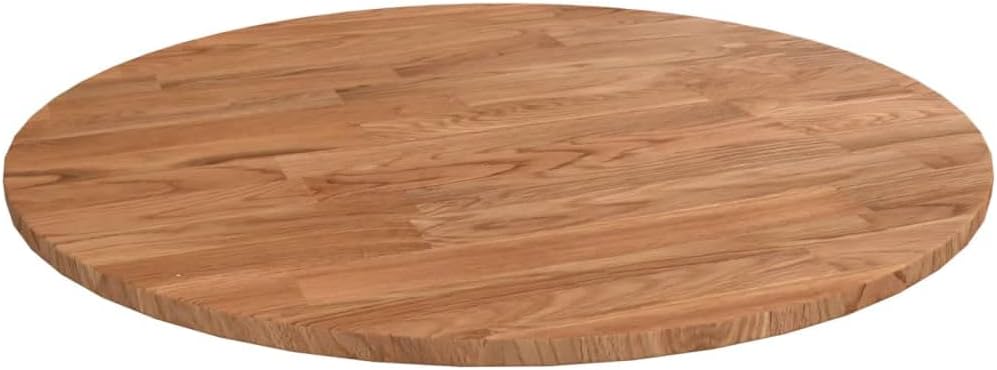 Replacement Round Dining Table Top, 40 cm Diameter x 1,5 cm Thick, Light Brown Oak Wood, Ideal for Coffee Tavoli, Ristoranti, Bar, Commercial Use, Durable and Stylish
