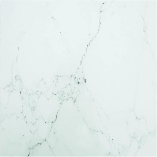 YAFF Glass Table Top, Square Tempered Glass Table Top with Thick Pencil Polish Edge, 70 x 70 x 0.6 cm -White