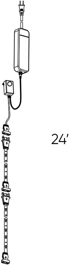 DALS Lighting 24 Foot Smart Outdoor RGB + CCT Tape Light Kit