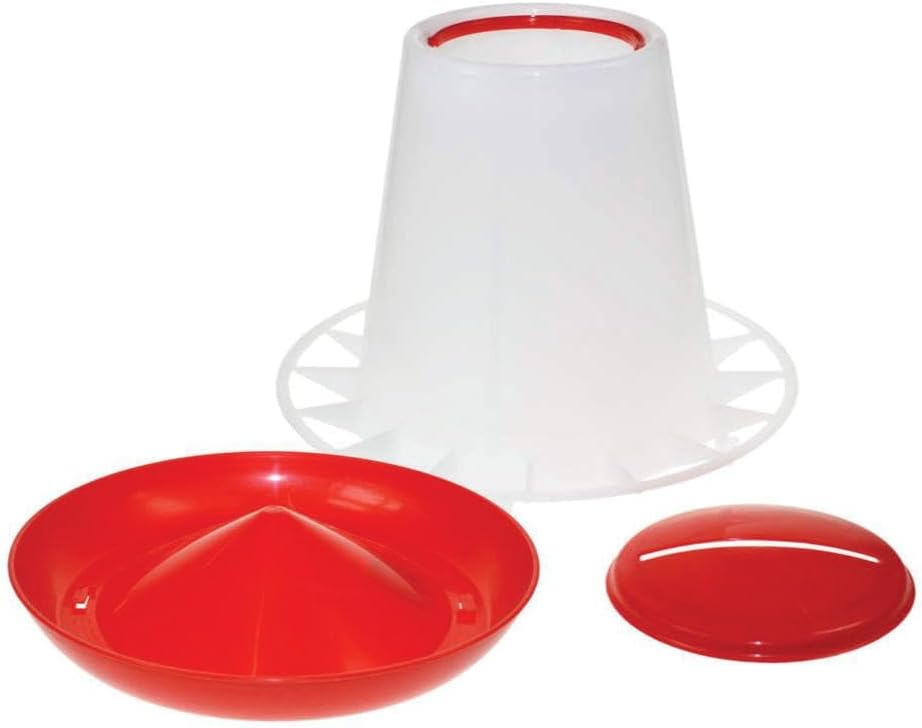 9Kg Automatic Chicken Feeder - Plastic Poultry Chook Hen Feeding Seed Bucket