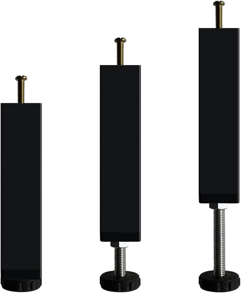 KUSRUP 2 Pcs Bed Leg Support, Adjustable Furniture Feet, Bed Feet, Metal Bed Feet (15-22cm)