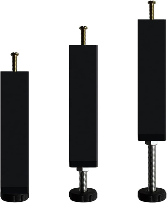 KUSRUP 2 Pcs Bed Leg Support, Adjustable Furniture Feet, Bed Feet, Metal Bed Feet (15-22cm)