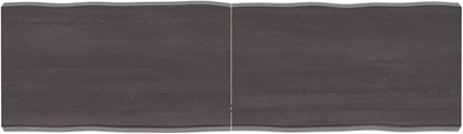 Solid Wood Tabletop, Dark Brown, 140 x 40 x (2-6), Live Edge, Replacement for Kitchen Coffee Table, Dining Table, Desktop Surface, Countertop Upgrade
